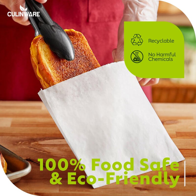 CulinWare Grease Resistant - Gusseted Paper Sandwich Bags - White (1000Pcs/Pack)(6 x 0,75 x 6,75) - Image 5